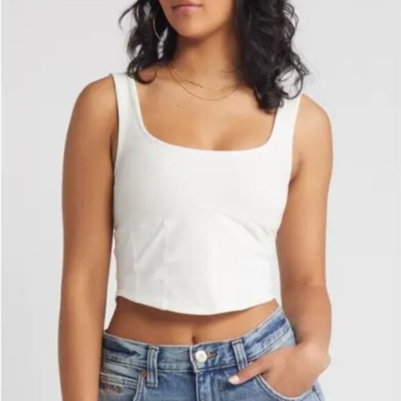 BP. Square Neck Corset Tank - Picture 1 of 3
